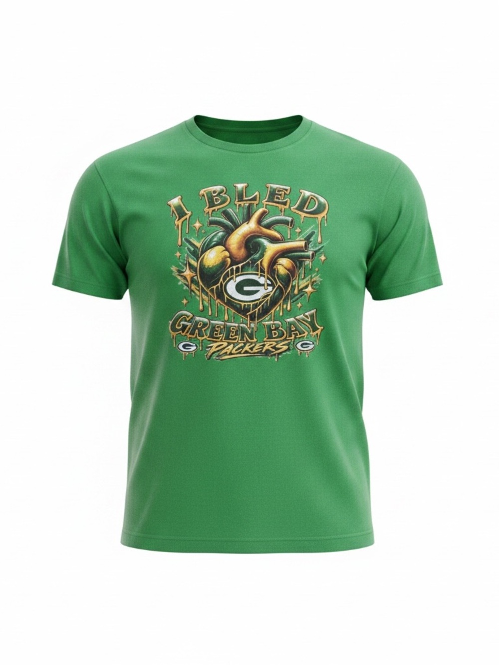 Green Bay Packers Hanes Graphic Tee with Green & Gold Artwork